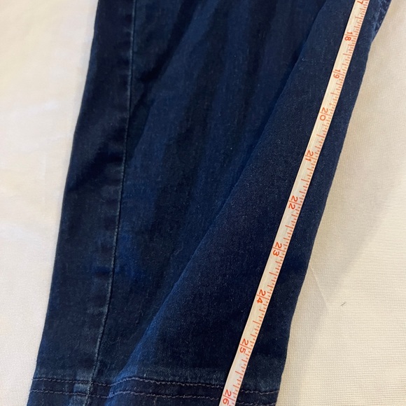 2X Terra & Sky Crop Jeans Womens Plus Size 30W 22W Blue Denim Stretch Spandex. - Picture 3 of 8